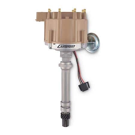HEI Distributor; Tan Cap; w/o Coil, Fits Chevy V8 Engines, 1955-1982