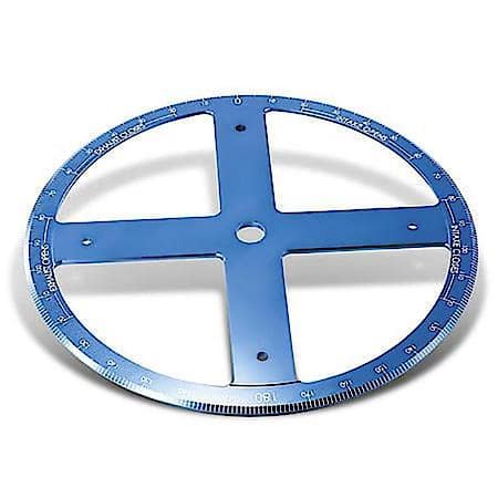 Billet Degree Wheel, Blue Anodized Aluminum 16"