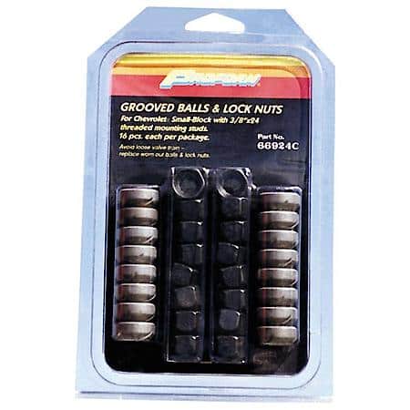 Grooved Balls & Nuts, Fits 3/8"-24 Thread Studs, set of 16 each