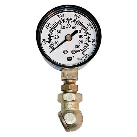 Tire Pressure Gauge, 0-100 PSI Range, 2lb Increments