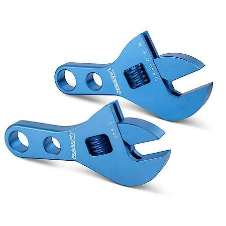 Stubby AN Wrench Set, 3AN - 20AN, Blue Anodized Aluminum, set of 2