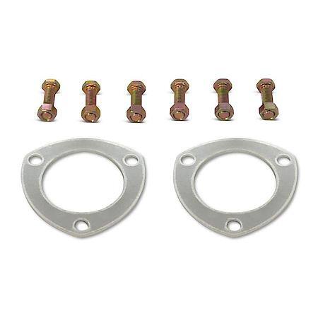 Exhaust Collector Gasket Kit, 3" Diameter, 3 Hole Type; Soft Aluminum, set of 2