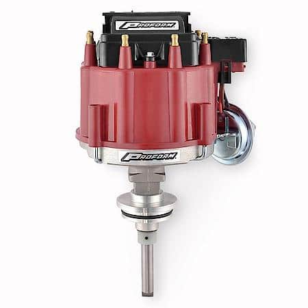 HEI Distributor; Red Cap, Fits Chrysler 273-318-340-360 V8 Engines