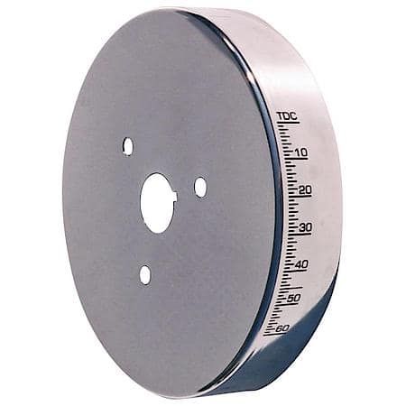 Harmonic Balancer Cover; Chrome, Fits Small Block Chevy Using 8" Damper