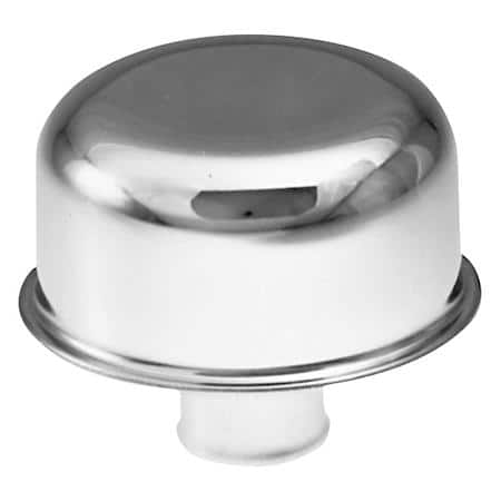 Push-In Style Breather Cap; Chrome; 3" diameter, Fits 1.22" Valve Cover Holes