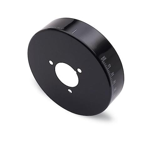 Harmonic Balancer Cover; Black, Fits Small Block Chevy Using 6-3/4" Damper