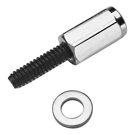 Mini Nuts w/ Stainless Steel Washers, Chrome, Hex Head, 1/4"-20 x 1-inch Studs Included, 4 per Pkg