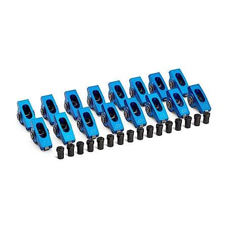 Aluminum Roller Rockers, 1.6 Ratio; 7/16" Stud, Fits Oldsmobile 355-455 V8 Engines, set of 16