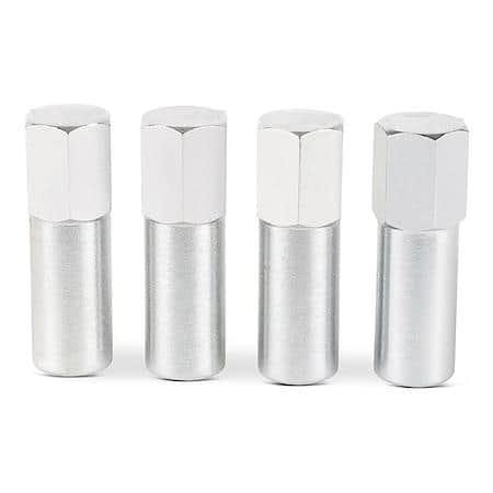 Valve Cover Mini Nuts; Chrome; 1/4"-20 x 1-inch Studs Included, 4 per Pkg