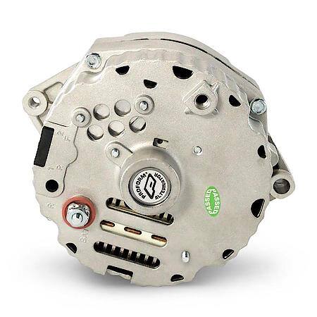 100 AMP AlternatoráNatural Finish, 1Wire; GM 10 SI;w/Int Reg, V-Pully, & Ext.Fan