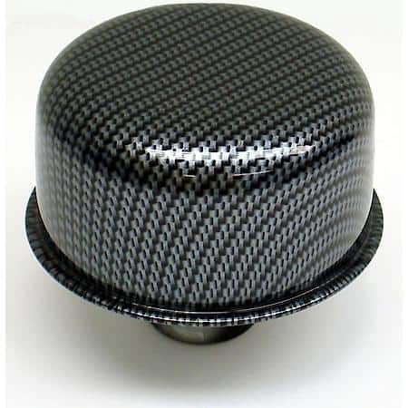 Push-In Air Breather Cap, Carbon-Style, , Fits Hole Size 1.25 Inches; 3.04" Diameter