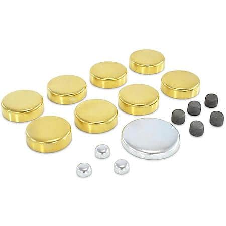 Brass Freeze Plug Kit, for Oldsmobile 260 to 455 V8 Engines 1964 to 1990