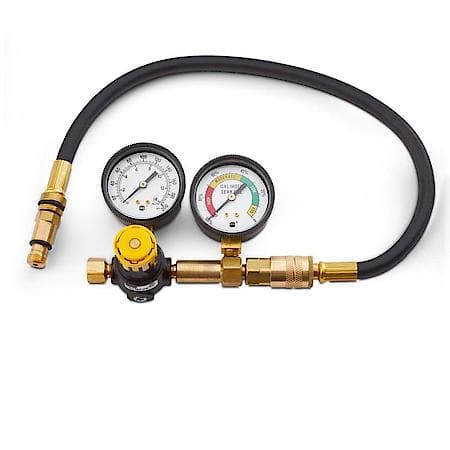 Dual Gauge Leakdown Tester Kit with 14mm Spark Plug Hole Adaptor