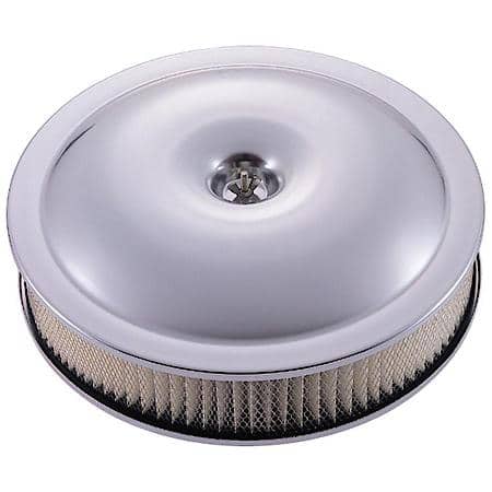 Super-Light Aluminum Air Cleaner Kit, Clear Anodized; Deep-Recessed Base; 14" Dia.