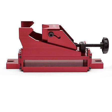 Heavy-Duty Multiple Angle Piston Vise, Red Anodized Aluminum
