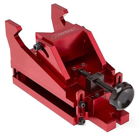 Heavy-Duty Multiple Angle Piston Vise, Red Anodized Aluminum