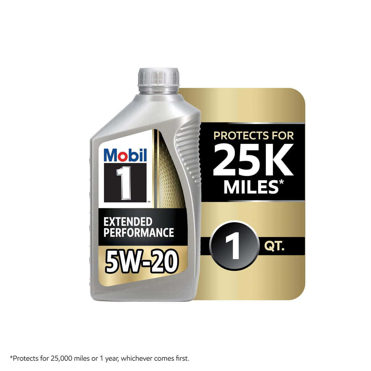 Mobil 1 Extended Performance Full Synthetic 5W-20 Motor Oil 1 Quart 102989