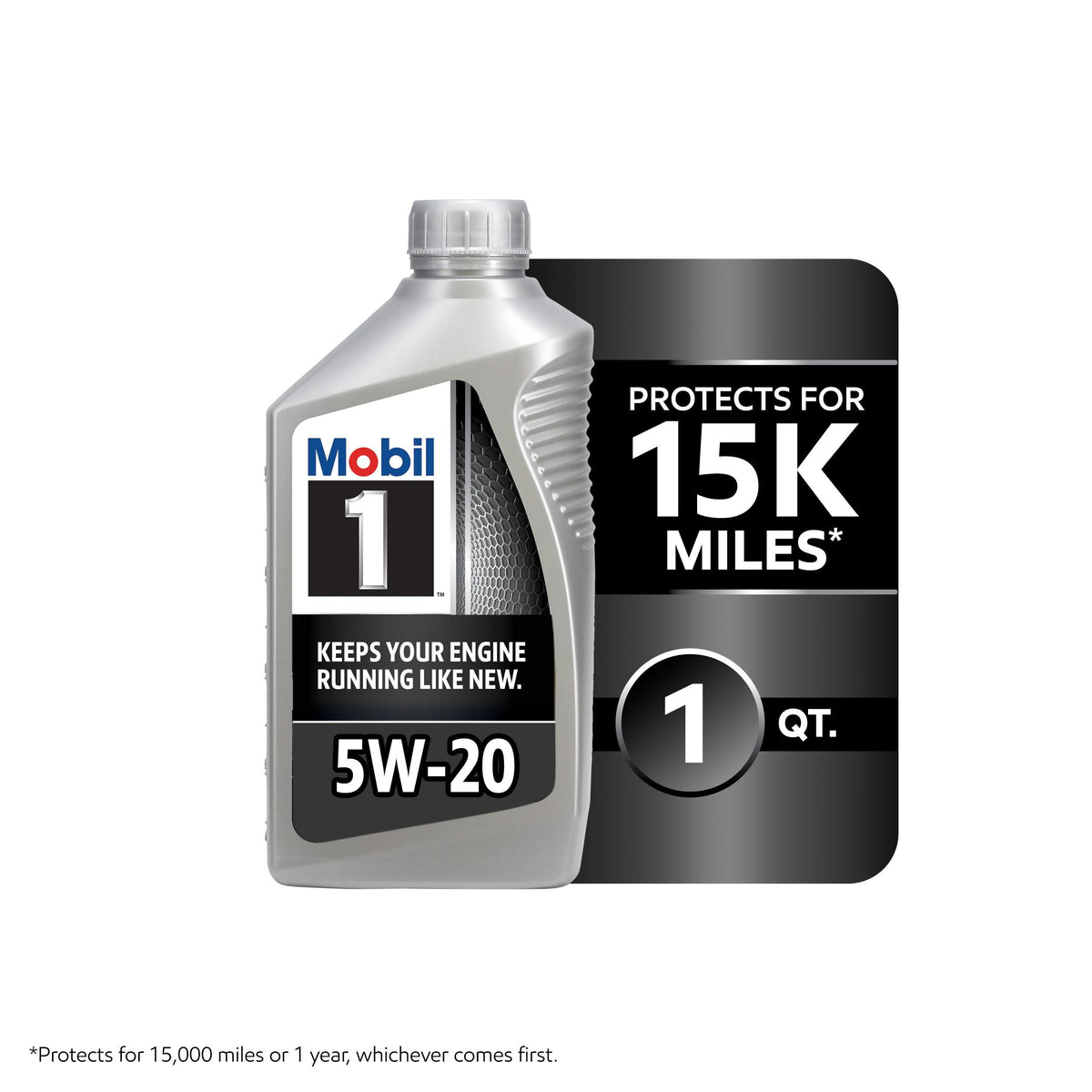 Mobil 1 Full Synthetic 5W-20 Motor Oil 1 Quart 103008