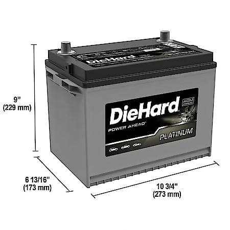 Battery : 24F Group Size, 710 CCA, 885 CA, 120 Minute Reserve Capacity