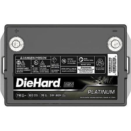 Battery : 24F Group Size, 710 CCA, 885 CA, 120 Minute Reserve Capacity