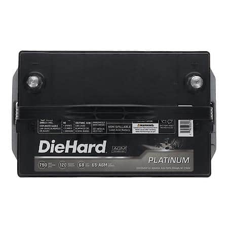 Battery : 65 Group Size, 750 CCA, 935 CA, 120 Minute Reserve Capacity