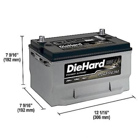 Battery : 65 Group Size, 750 CCA, 935 CA, 120 Minute Reserve Capacity