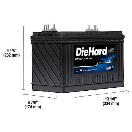 Battery : 29HM Group Size, 675 CCA, 840 CA, 210 Minute Reserve Capacity, Deep Cycle