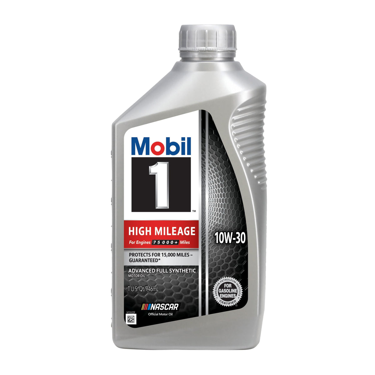 Mobil 1 High Mileage Full Synthetic 10W-30 Motor Oil 1 Quart 103535