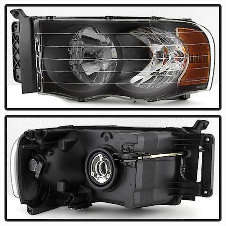 (Xtune) Dodge Ram 1500 02-05/Dodge Ram 2500/3500 03-05 Amber Crystal Headlights-