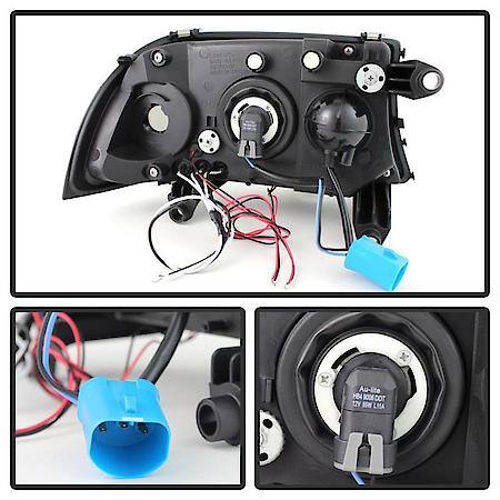 ( Spyder ) Dodge Dakota 97-04/Durango 98-03 1Pc Projector Headlights-LED Halo-Le