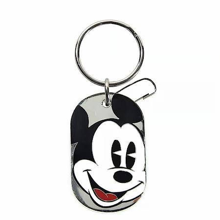 Disney Mickey Mouse Expressions Key Chain: Enamel Metal Keychain, Silver