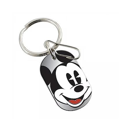 Disney Mickey Mouse Expressions Key Chain: Enamel Metal Keychain, Silver