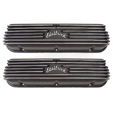 Classic Series Valve Covers: Small Block Ford 221-351W 62-95, Black Aluminum