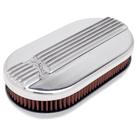 Classic Series Polished Small Oval Air Cleaner for Single 4-bbl Carb
