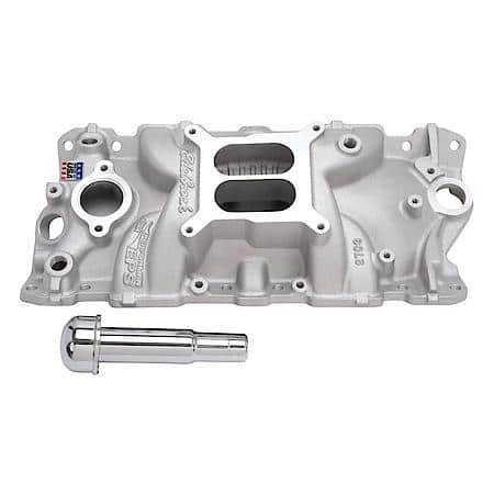 Performer EPS Intake Manifold w/ Oil Fill Tube for 1955-86 Small-Block Chevy