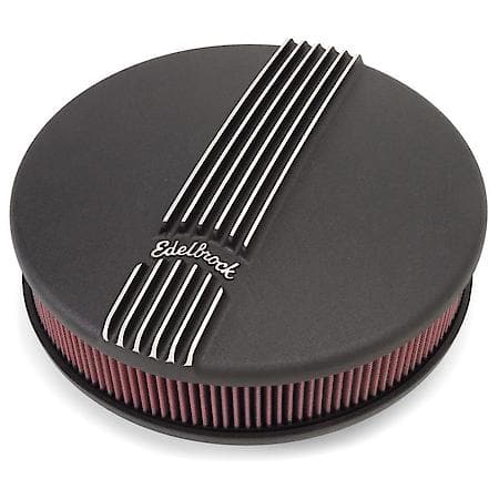 Classic Series Black Round Cast Air Cleaner for Single 4-bbl Carb - 3" Element