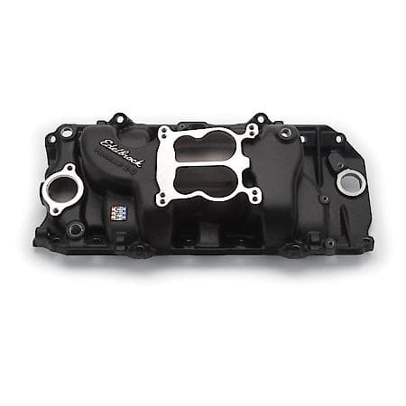 Performer 2-O Intake Manifold for 1965-90 Big-Block Chevy, Black Finish