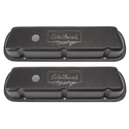 Victor Series Valve Covers: Small Block Ford 221-351W 62-95, Black Aluminum
