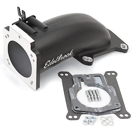 Throttle Body Intake Elbow #38473 Ultra Low, 90mm Opening, Black Powder Coated
