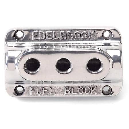 Triple Outlet Fuel Line Connector #12851 Polished Finish