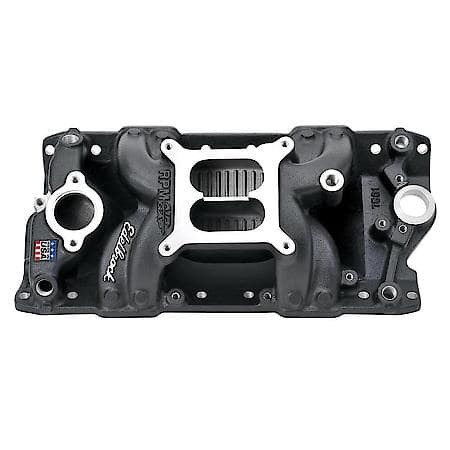 Performer RPM AIR-Gap Small Block Chevy Black Intake Manifold