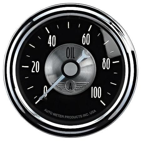 Gauge; Oil Press; 2 1/16"; 100 PSI; Mechanical; Prestige Black Diamond