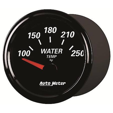 Gauge; Water Temperature; 2 1/16"; 250 Deg. F; Electric; Designer Black II