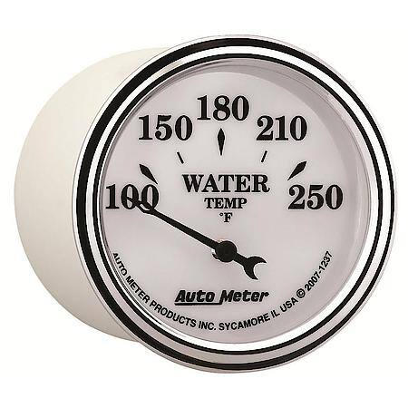 Gauge; Water Temperature; 2 1/16"; 250 Deg. F; Electric; Old Tyme White II