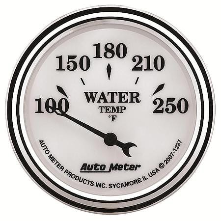 Gauge; Water Temperature; 2 1/16"; 250 Deg. F; Electric; Old Tyme White II