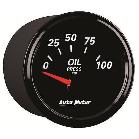 Gauge; Oil Press; 2 1/16"; 100 PSI; Electric; Designer Black II