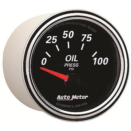 Gauge; Oil Press; 2 1/16"; 100 PSI; Electric; Designer Black II