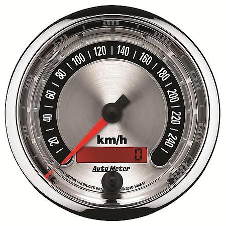 Gauge; Speedo.; 3 3/8"; 260Km/H; Electrical Programmable; American Muscle
