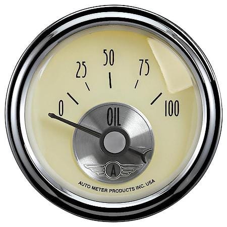 Gauge; Oil Press; 2 1/16"; 100 PSI; Electric; Prestige Antique Ivory