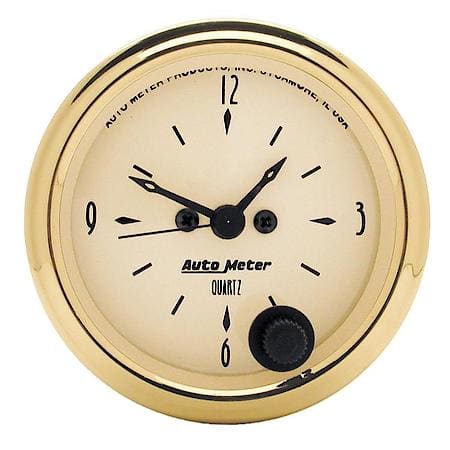 Gauge; Clock; 2 1/16"; 12 Hour; Analog; Golden Oldies